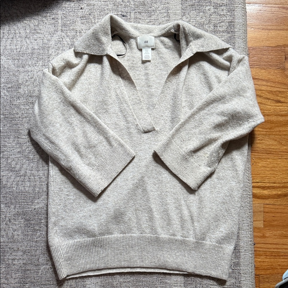 H&M light oatmeal sweater